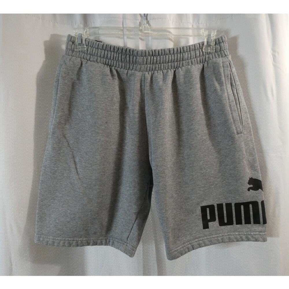 PUMA Men's Large Jogger Shorts Elastic Waist Drawstring Logo Athleisure Casual